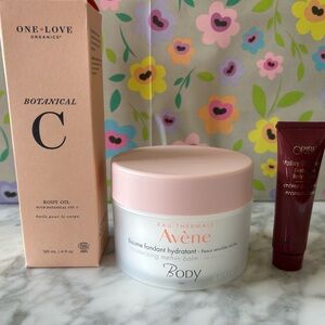 Body Bundle: Avene Melt-In Balm 8.4, One Love Organics Body Oil 4, Oribe Crème
